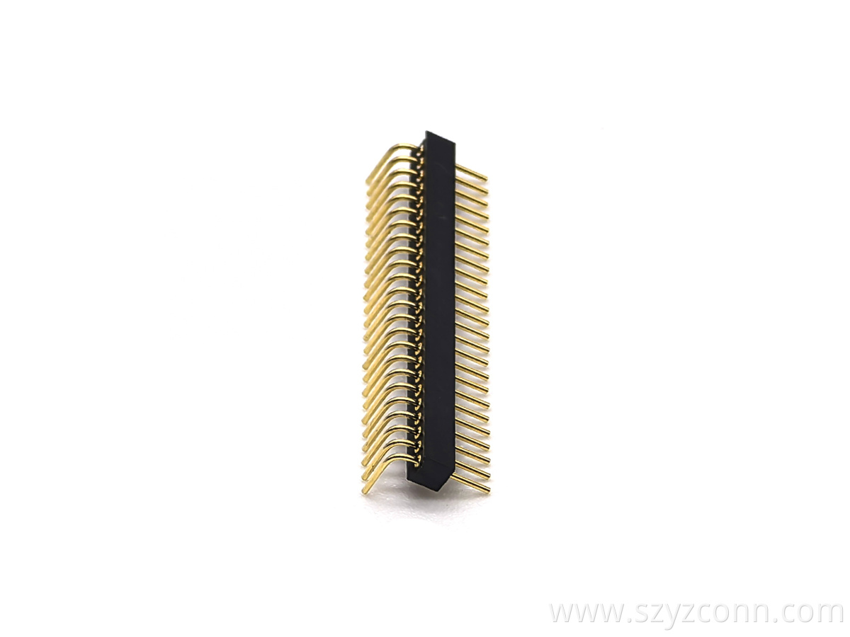 1.27mm Pitch Machined Pin header Connector Right Angle H2.2mm 1*24P 1.27mm Pitch Machined Pin header Connector Right Angle H2.2mm 1*24P
